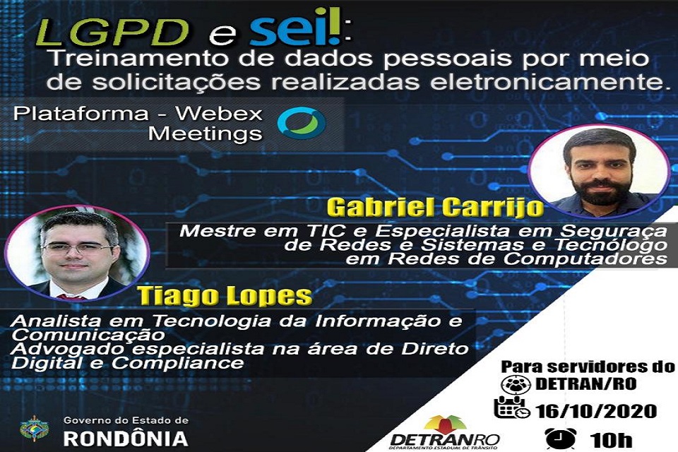 Palestra atualiza servidores do Detran em Rondônia sobre a Lei Geral de Proteção de Dados