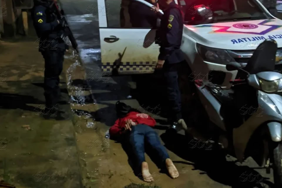 Assaltante é preso após perseguição policial no Cristal da Calama