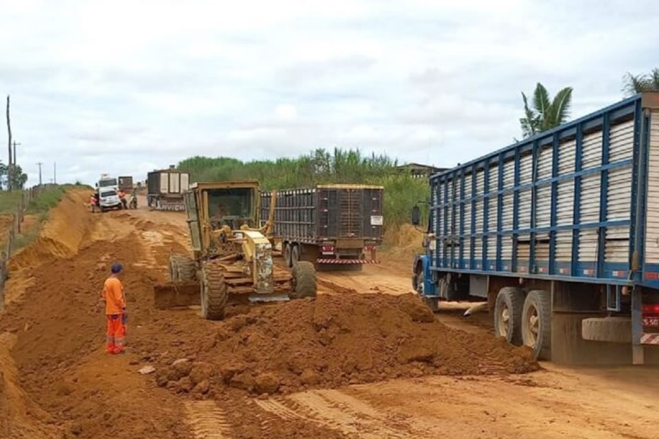 Rodovia-460 recebe melhorias do Governo de RO, nos 34 quilômetros entre Buritis e o distrito de Rio Pardo 