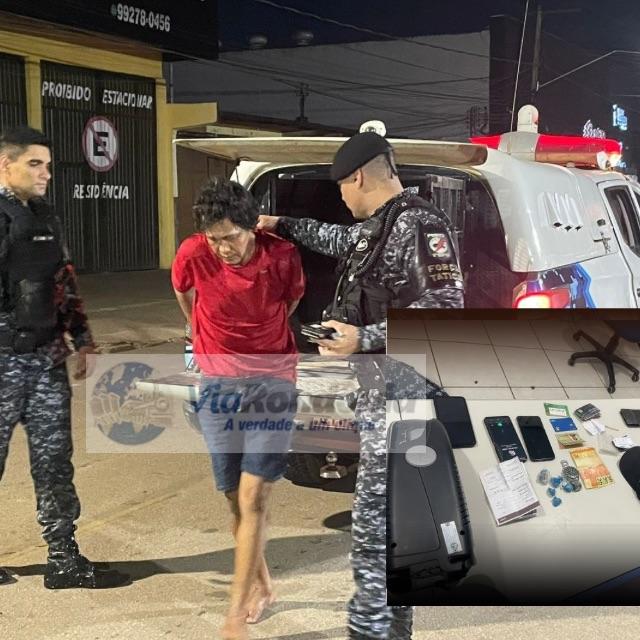 Suspeito de tráfico de drogas é capturado após perseguição na avenida Rio de Janeiro na região Central