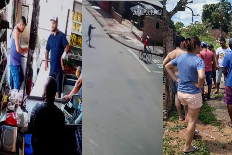 Câmeras flagram momento que atirador pega arma de amigo e atira contra homem na Zona Leste de Porto Velho; vídeo