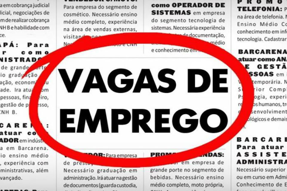 Sine de Porto Velho oferece 14 vagas de emprego nesta quinta-feira, 30