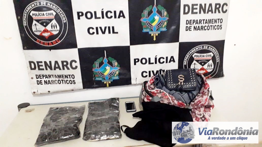 Denarc prende jovem com três quilos de cocaína na BR 364 vindo da Bolívia