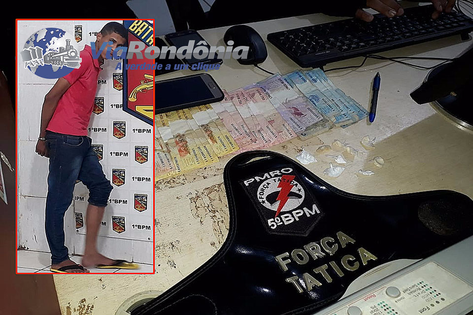 Jovem é preso comercializando drogas próximo da Rodoviária