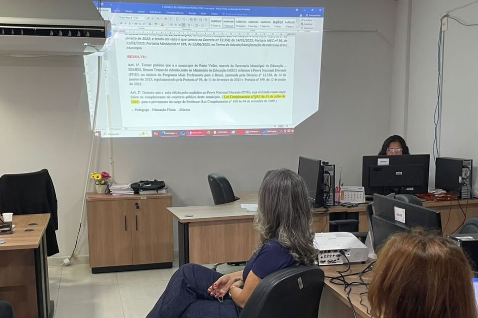 Porto Velho adere à Prova Nacional Docente (PND), promovida pelo MEC