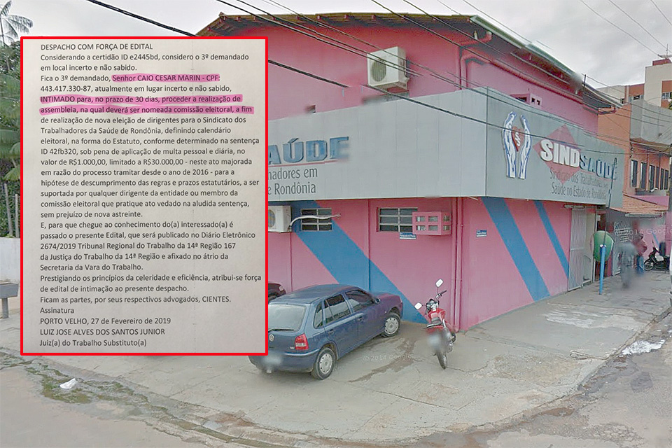 Justiça do Trabalho dá 30 dias para realização de nova eleição no Sindsaúde