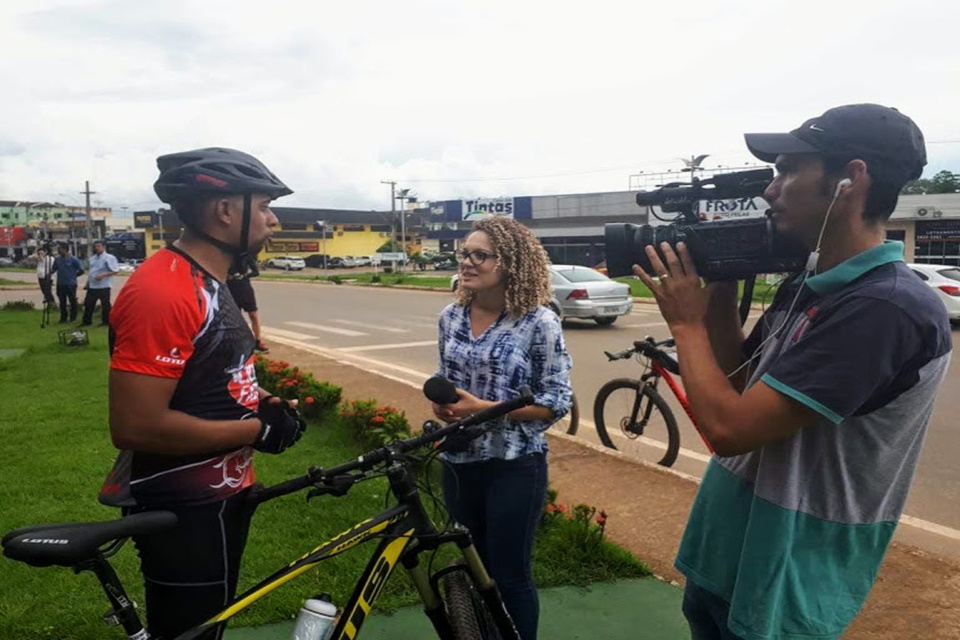 Jhony Paixão pedalou mais de 85 quilômetros no primeiro dia do desafio