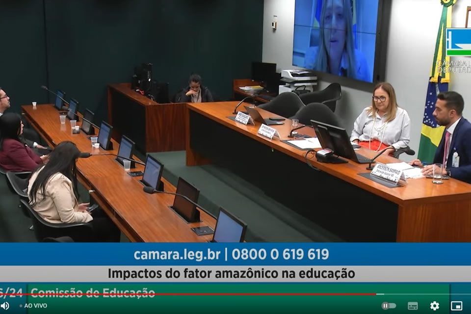 Rondônia participa de Audiência Pública sobre ‘’Impactos do Fator Amazônico na Educação’’