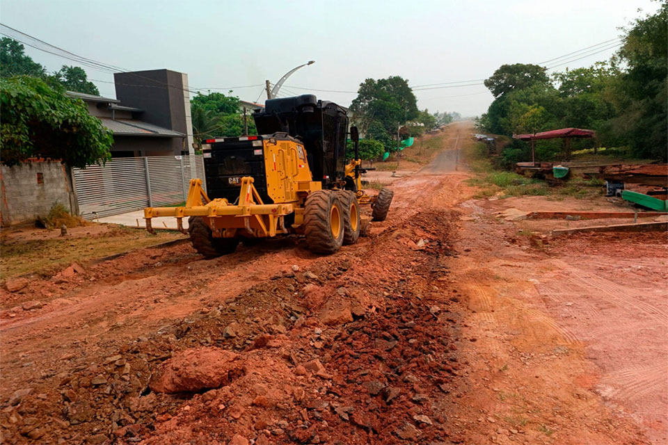 Obras de infraestrutura urbana são iniciadas em Santa Luzia d’Oeste pelo governo de RO