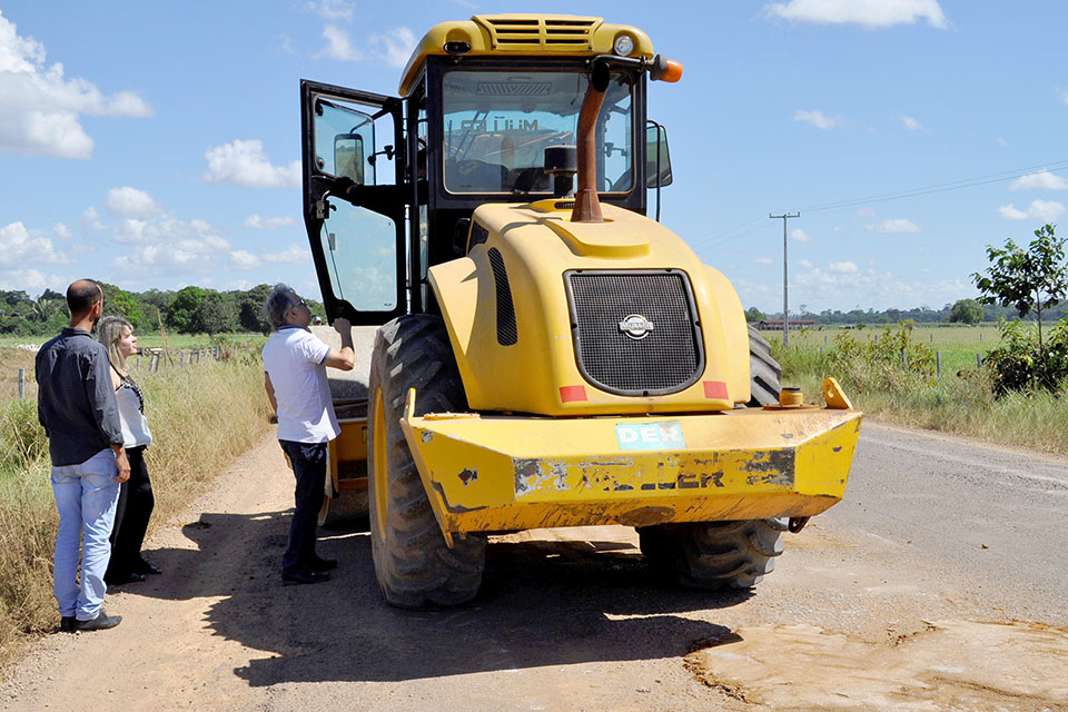 Recuperação da rodovia de acesso à Cujubim iniciada após indicação de Geraldo da Rondônia