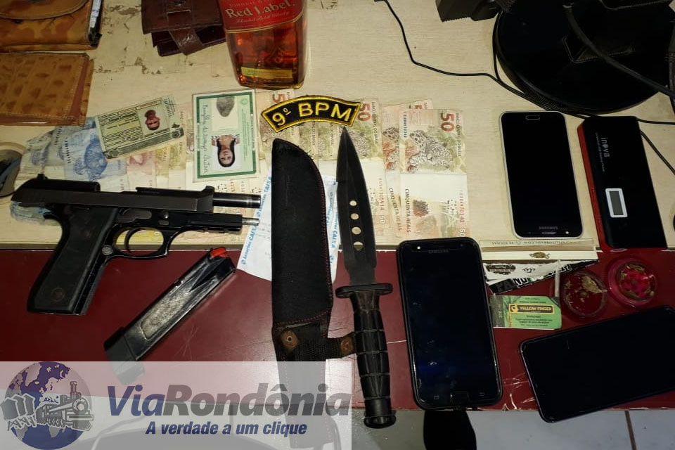 Polícia recebe denúncia e prende suspeitos de roubo com pistola da PMRO