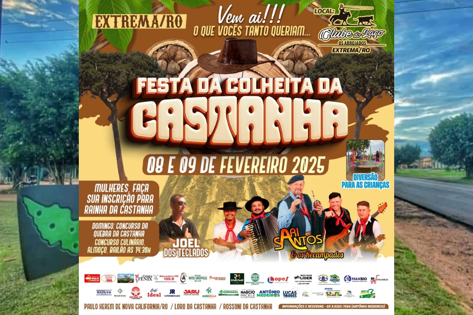 Festa da Colheita da Castanha 2025 promete movimentar a economia de Extrema na Ponta do Abunã