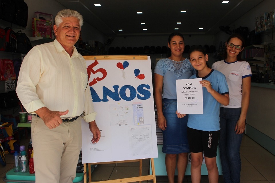 Aluna da rede municipal ganha concurso de desenhos e poesias de livraria em Vilhena