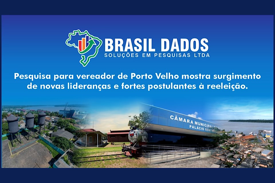 Brasil Dados lista mais uma pesquisa de intenção de votos para pré-candidatos a vereador em Porto Velho