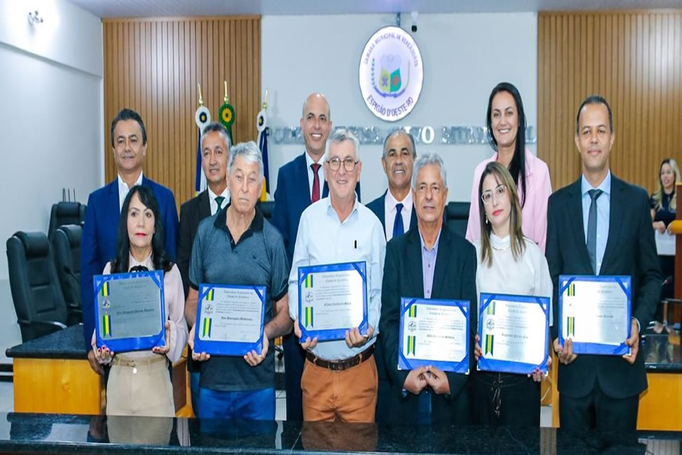 Deputado Ismael Crispin entrega Títulos Honoríficos a figuras ilustres de Espigão do Oeste