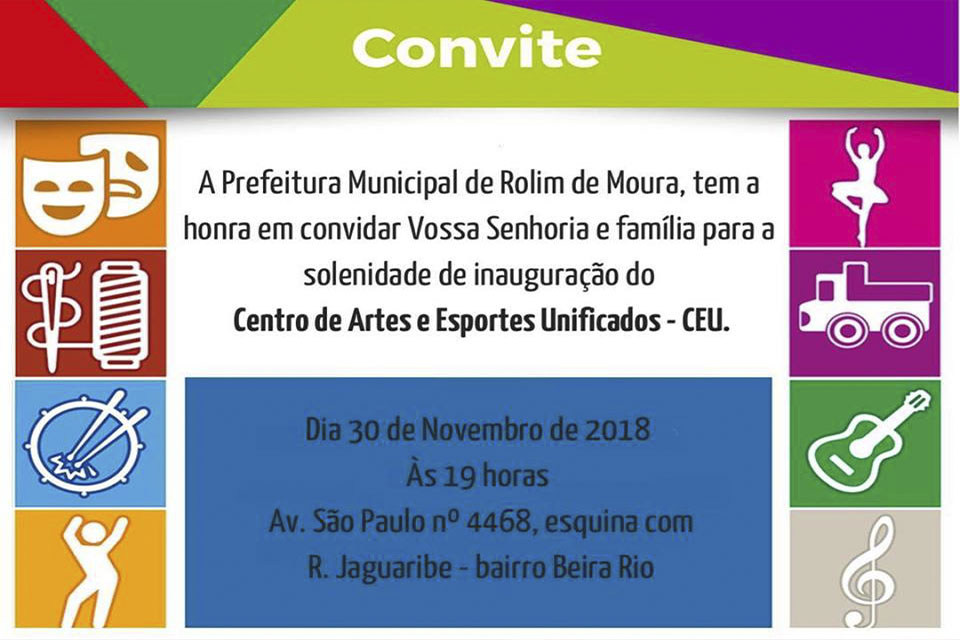 Rolim: Inauguração do Centro de Artes e Esportes Unificados será nesta sexta-feira