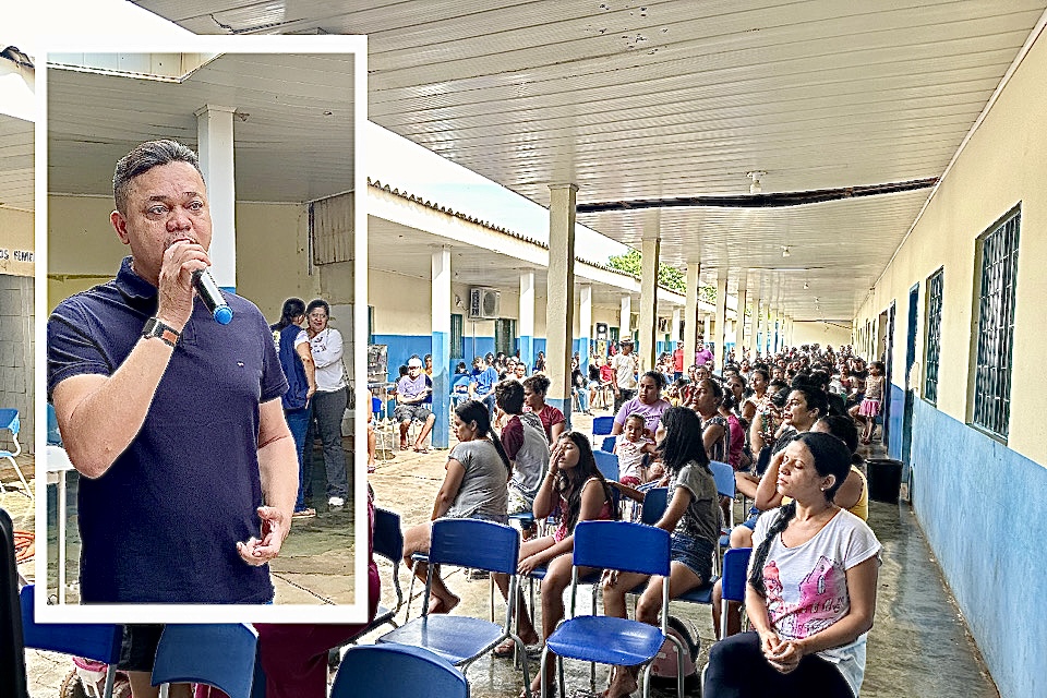 Vereador Isaque Machado se reúne com pais de alunos e discute necessidade de reforma em escola municipal de Porto Velho