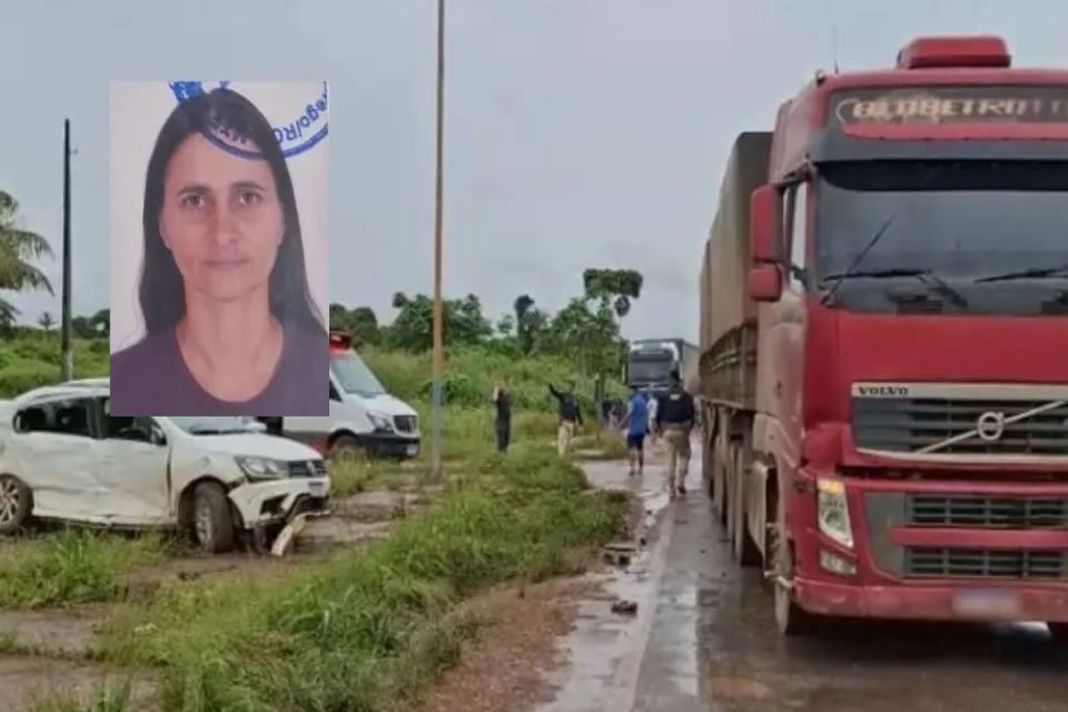 Mulher morre e três pessoas ficam feridas após acidente na BR-364