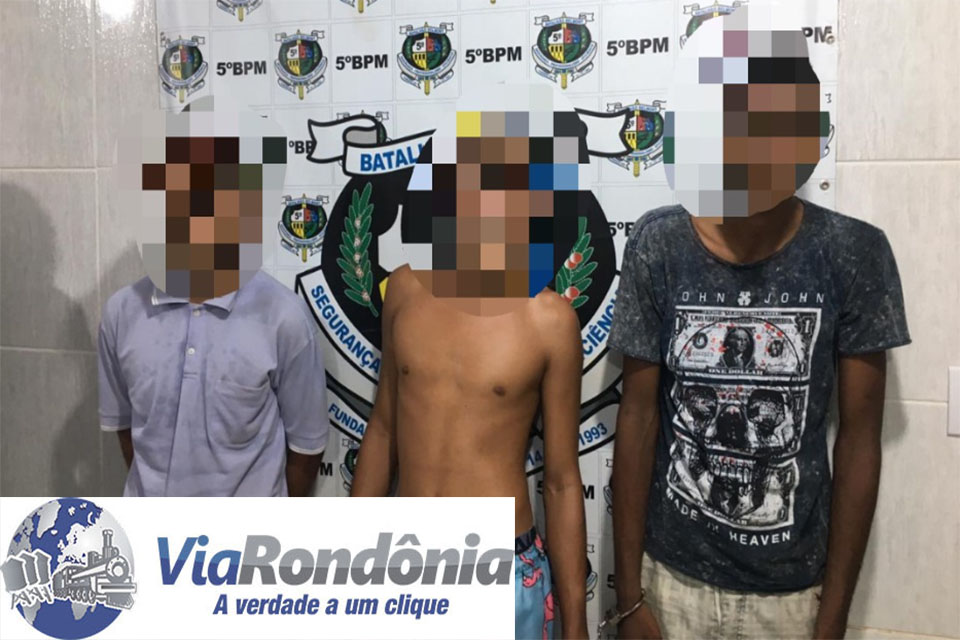 Trio é preso acusado de tráfico de drogas na zona leste