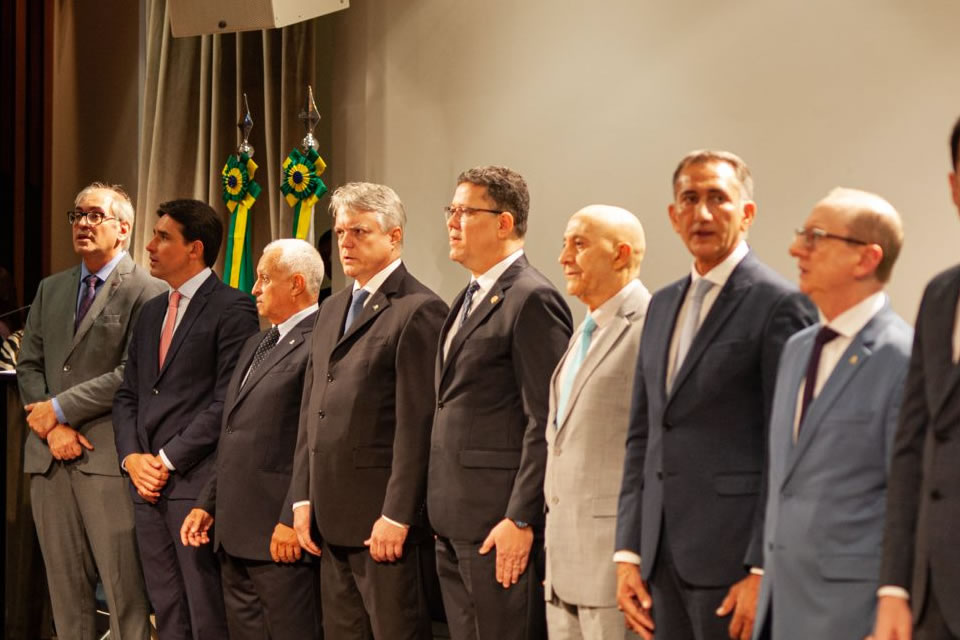 Governador Marcos Rocha prestigia posse do conselheiro do TCE/RO como presidente da Atricon