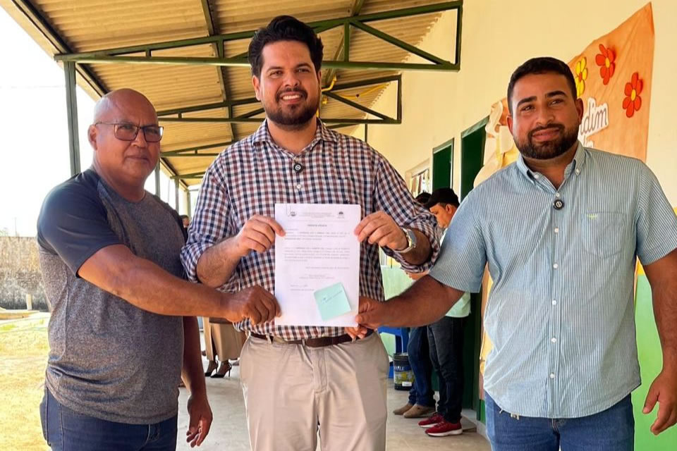 Jean Oliveira destina mais de R$ 1 milhão para Escola Mário Covas no distrito de Vila Nova Samuel, em Candeias do Jamari