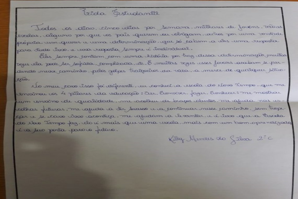 Programa Escola do Novo Tempo de educação integral inicia ano letivo em Rondônia