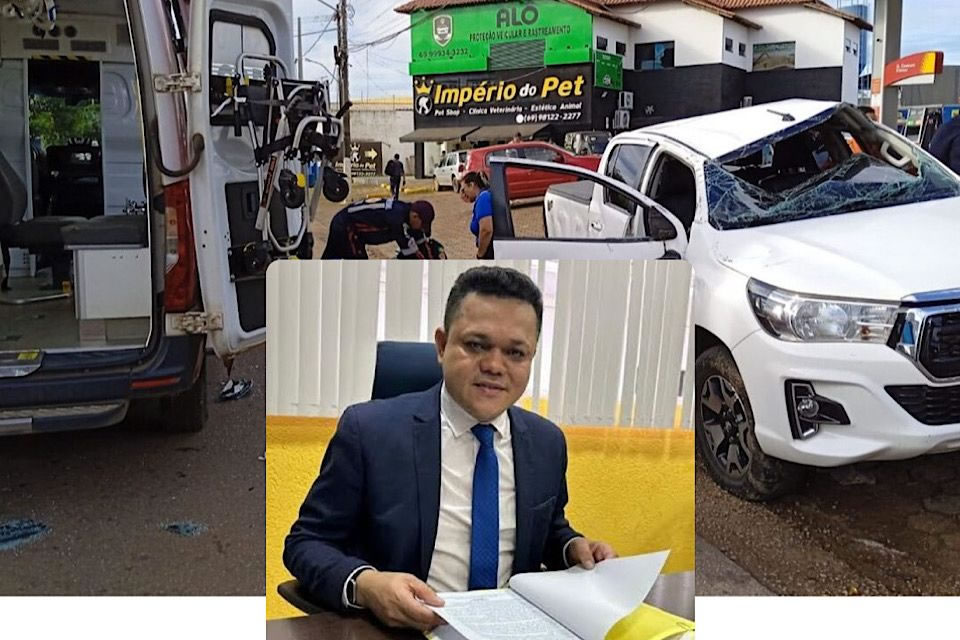 Vereador Isaque Machado sofre acidente de trânsito em Porto Velho