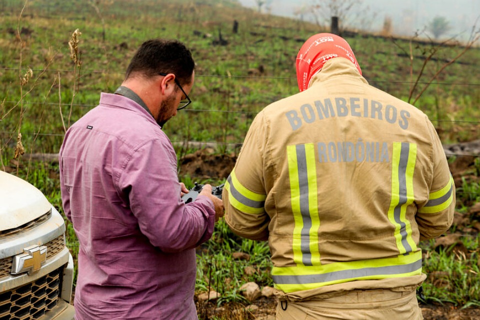 Drones modernos do governo de RO ajudam no combate a incêndios no Parque de Guajará-Mirim