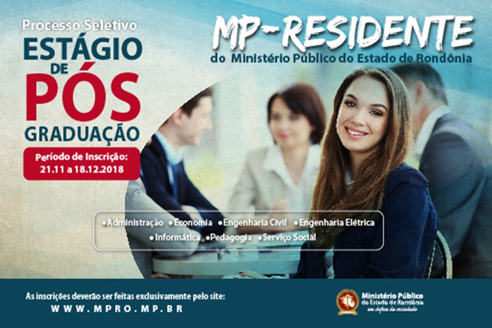 Ministério Público encerra inscrições para seleção de estagiário de nível pós-graduação nesta terça-feira