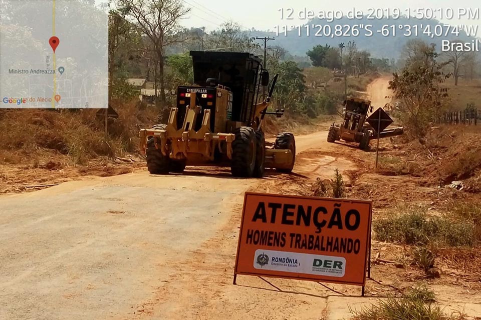 DER atende reivindicação do deputado Cirone Deiró e inicia recuperação das rodovias na região de Cacoal  