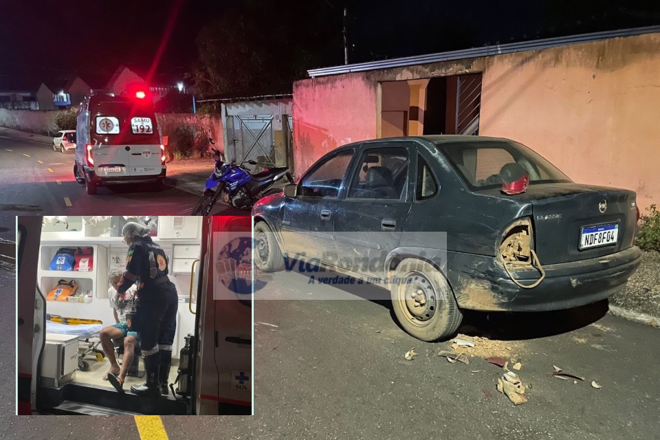 Motociclista perde o controle e colide com veículo no bairro Costa e Silva em Porto Velho