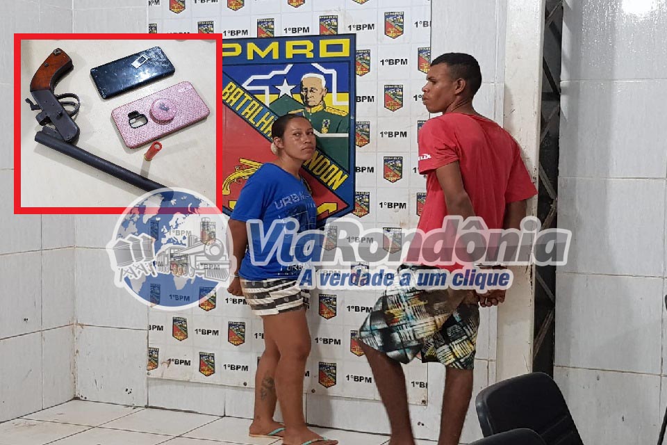 Casal armado é preso após roubo no centro da área comercial da zona Leste, em Porto Velho