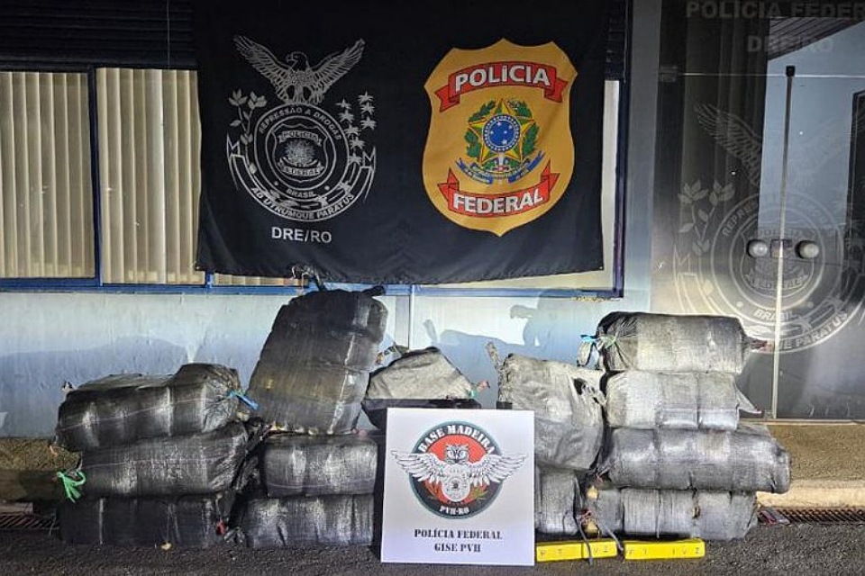 PF apreende cerca de 430 kg de drogas em operação de combate ao tráfico em Rondônia