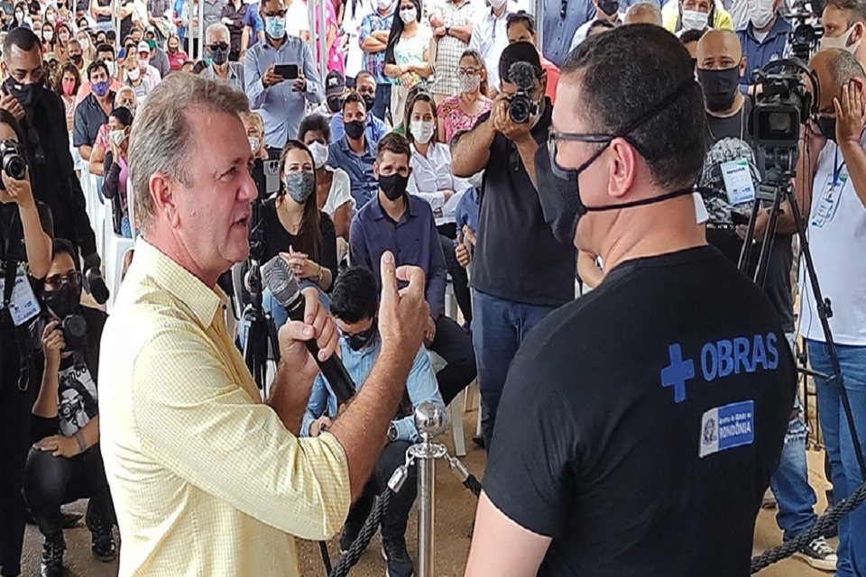 Deputado Luizinho Goebel e governador Marcos Rocha lançam obras do projeto “Tchau Poeira” em seis cidades do Cone Sul