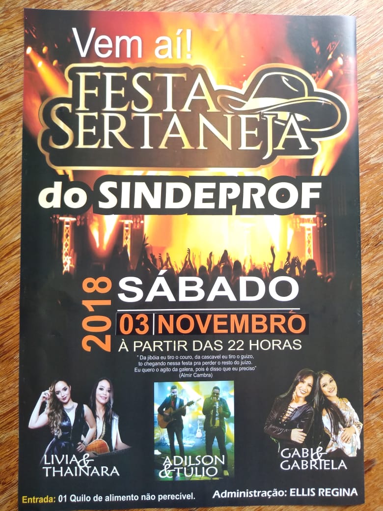 Festa Sertaneja Sindeprof: Vem aí mais uma grande festa