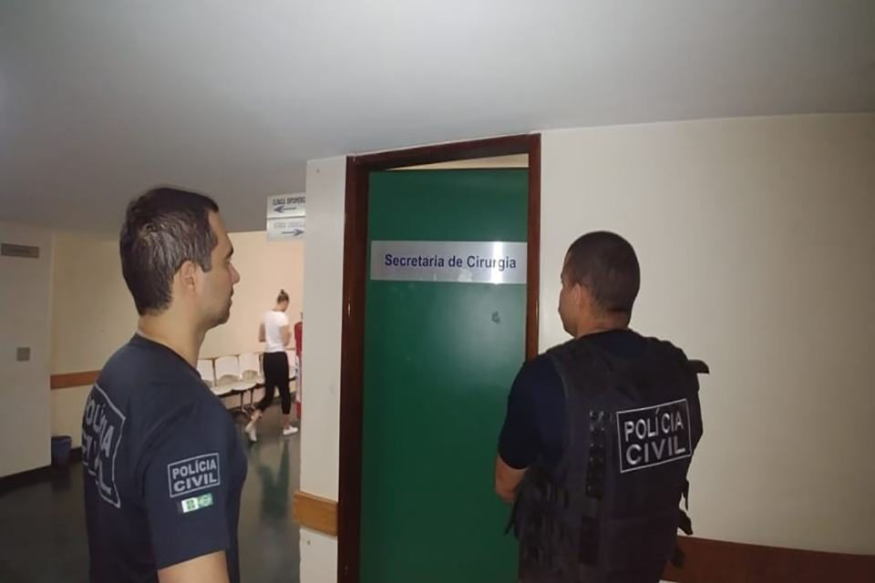 Polícia Civil e MP fazem operação no HRT após cobrança por cirurgias