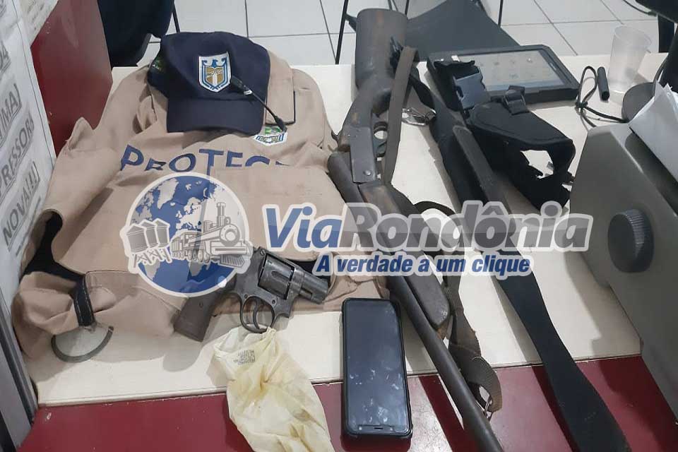 Homem é preso com armas e fardamento de empresa de vigilância na capital