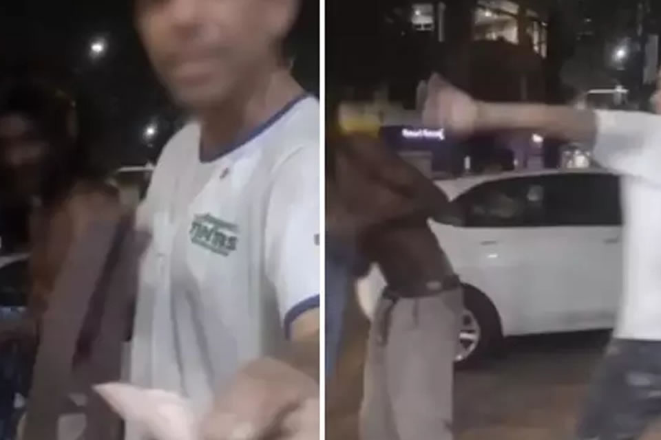 Homem branco oferece R$ 10 para agredir homem negro com cintadas