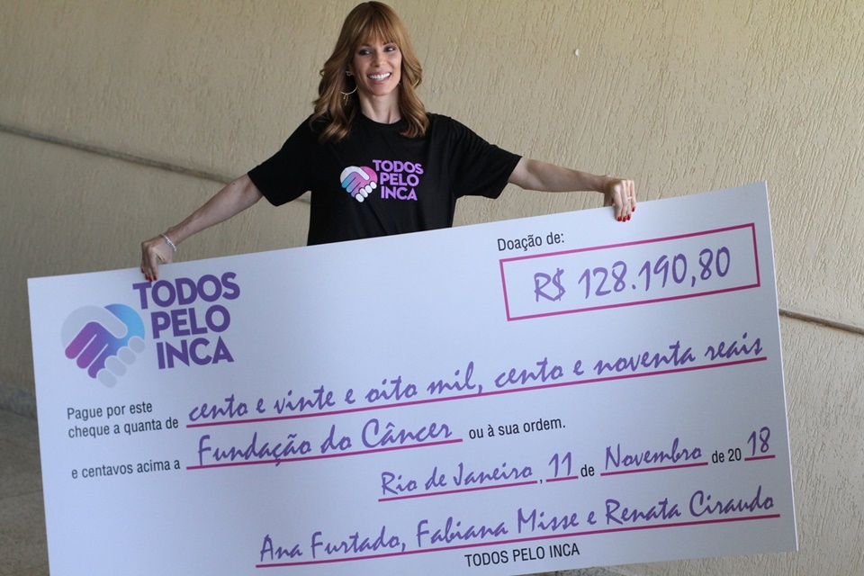 Em tratamento, Ana Furtado doa mais de R$ 100 mil ao Instituto Nacional de Câncer