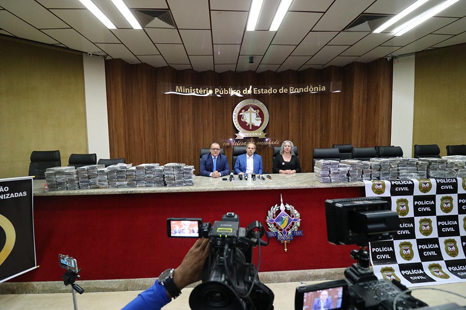 Ministério Público e Polícia Civil fazem a maior apreensão de cocaína no Estado de Rondônia