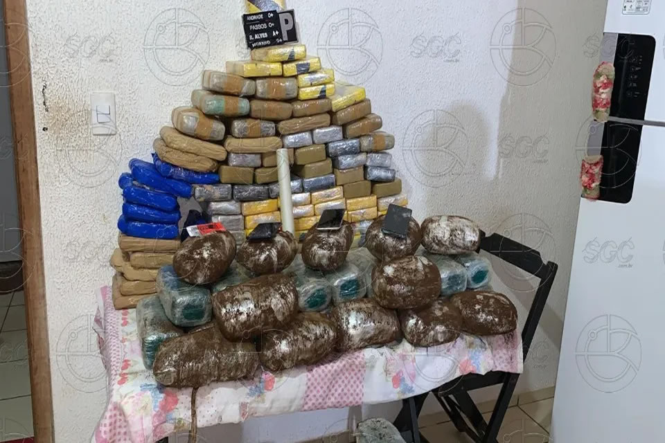 Polícia Militar apreende 140 tabletes de drogas e causa prejuízo de R$ 190 mil ao tráfico