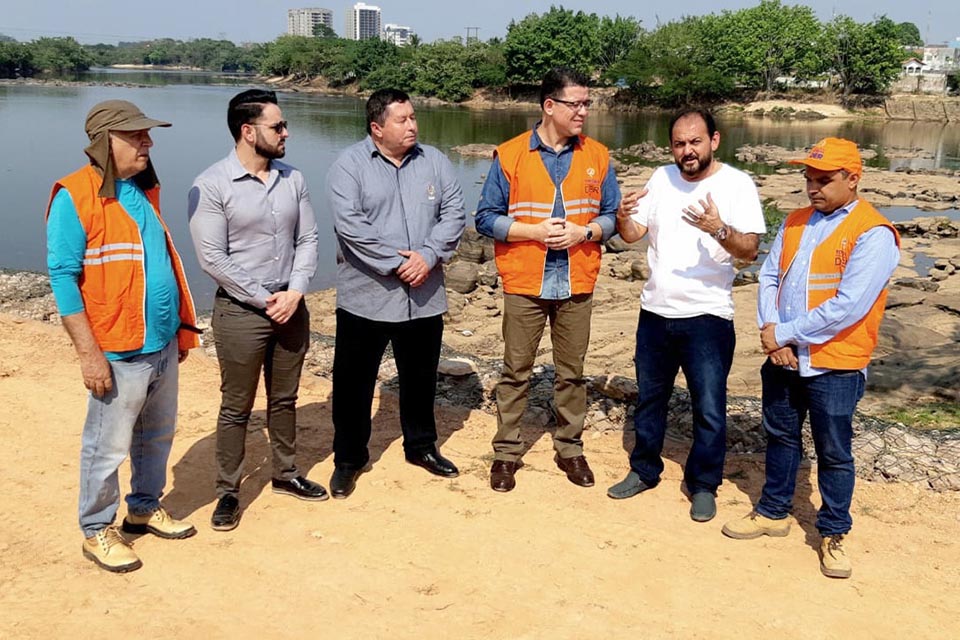 Presidente Laerte Gomes acompanha governador durante visita às obras do Beira Rio Cultural em Ji-Paraná