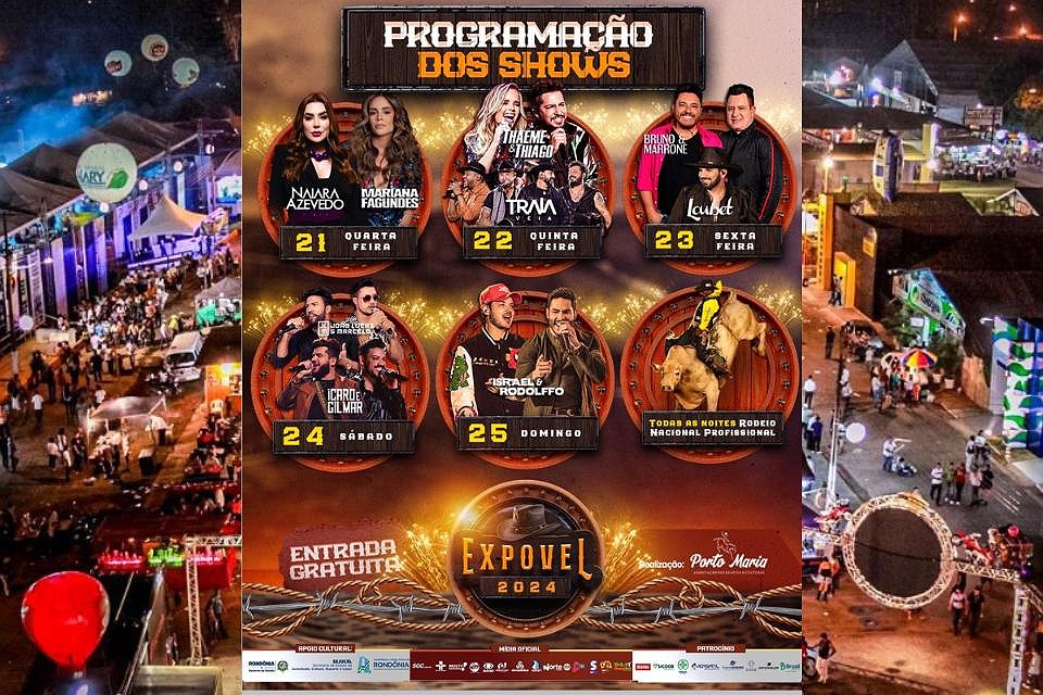 Expovel 2024 inicia amanhã com Shows, Rodeio e entradas gratuitas