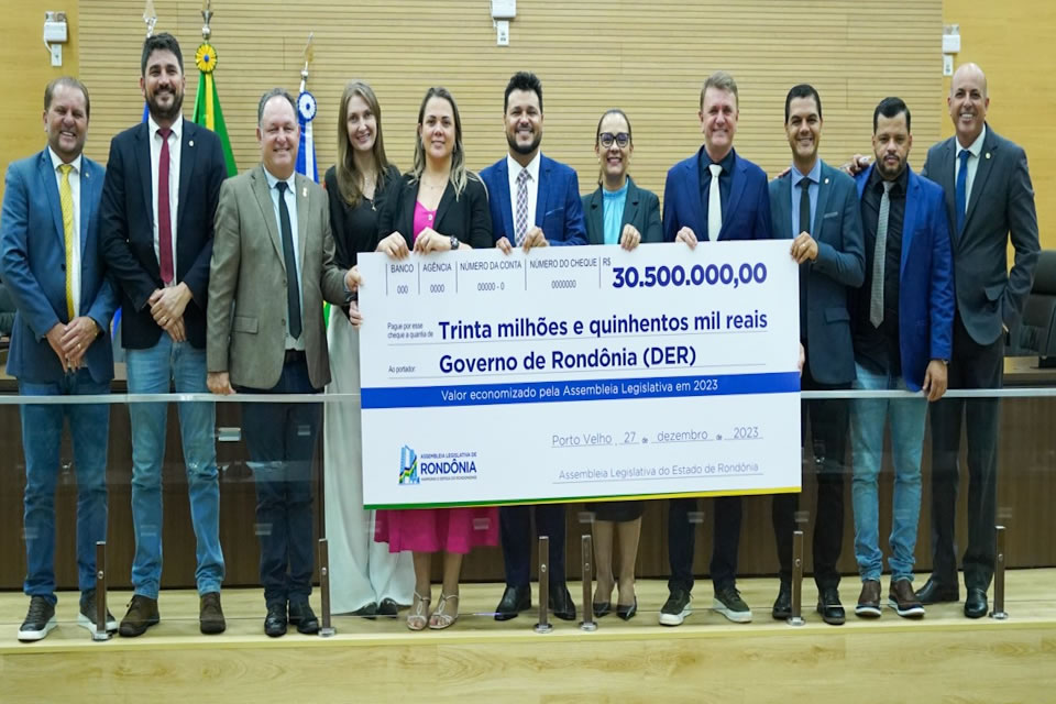 Assembleia Legislativa devolve R$ 30,5 milhões ao Governo para melhorias em estradas