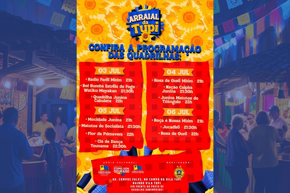 Arraial da Tupi 2025 promete animação e cultura com quatro noites de muita tradição