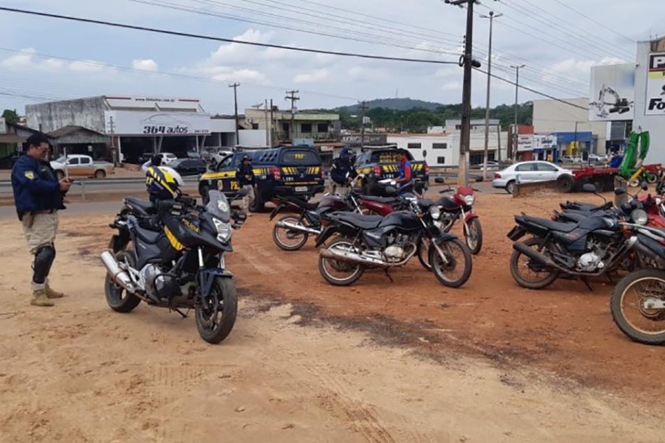 PRF intensifica fiscalização no perímetro urbano de Cacoal (RO), 67 veículos irregulares foram recolhidos