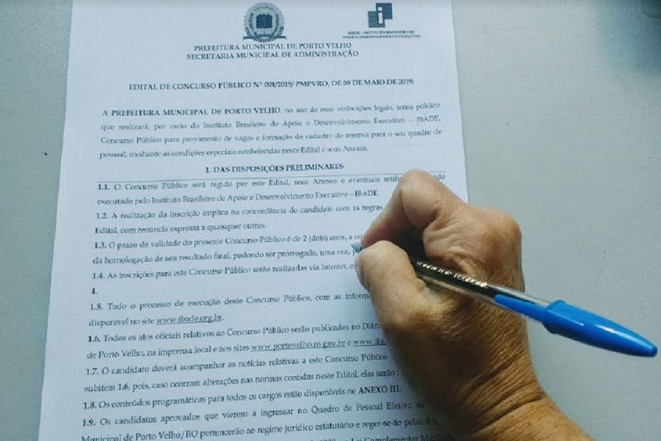 40 mil fizeram prova do concurso da prefeitura de Porto Velho; segunda etapa será domingo