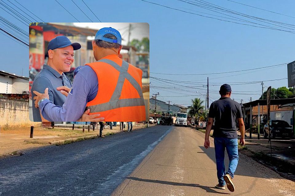 Vereador Isaque Machado celebra recapeamento asfáltico da Avenida Geraldo Siqueira na Zona Sul de Porto Velho