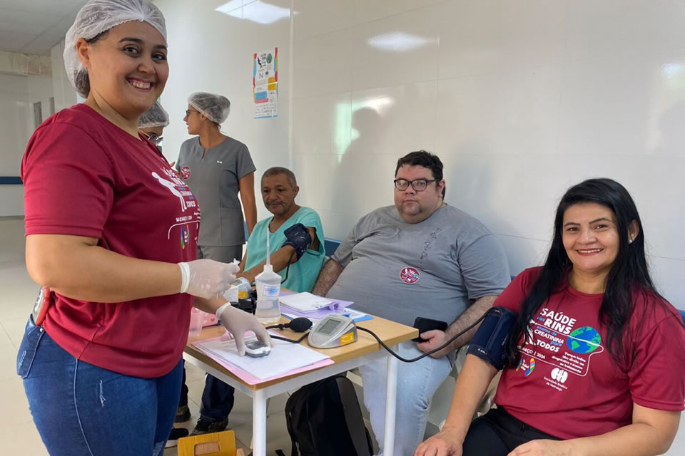 Tema sobre “Saúde dos Rins, Exame de Creatinina para Todos” é apresentado no Hospital de Base Dr. Ary Pinheiro