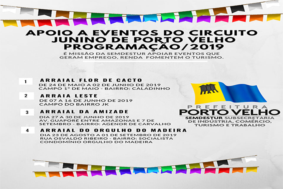 Semdestur apoia o Circuito Junino de Porto Velho